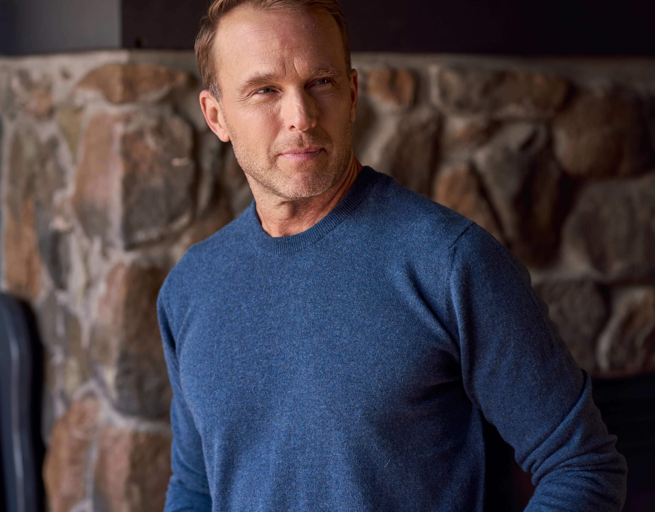 Billie Todd Earnest Two Ply Cashmere Crewneck Made in Scotland