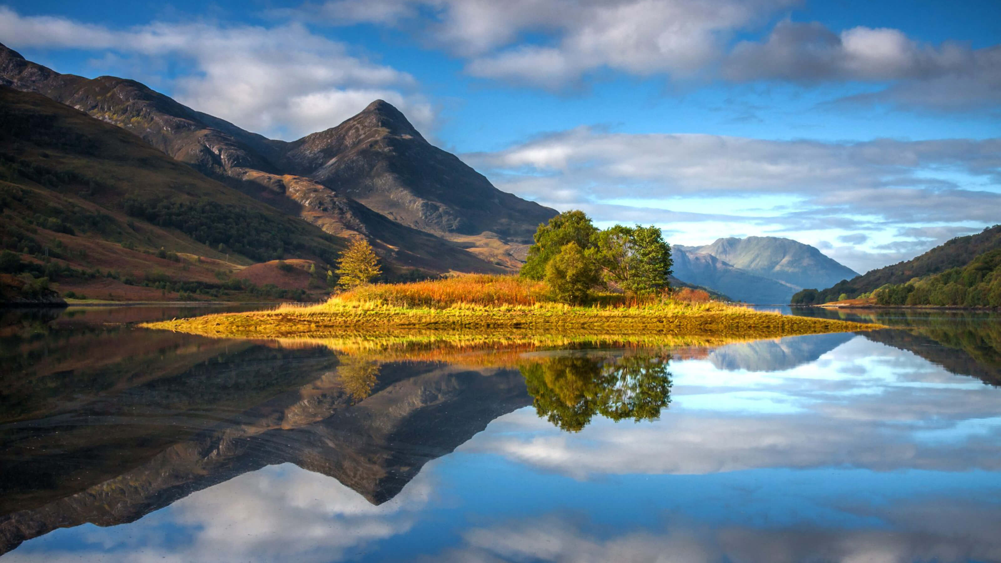 Loch Leven, Kinross, Scotland, source of the soft water used in cashmere spinning