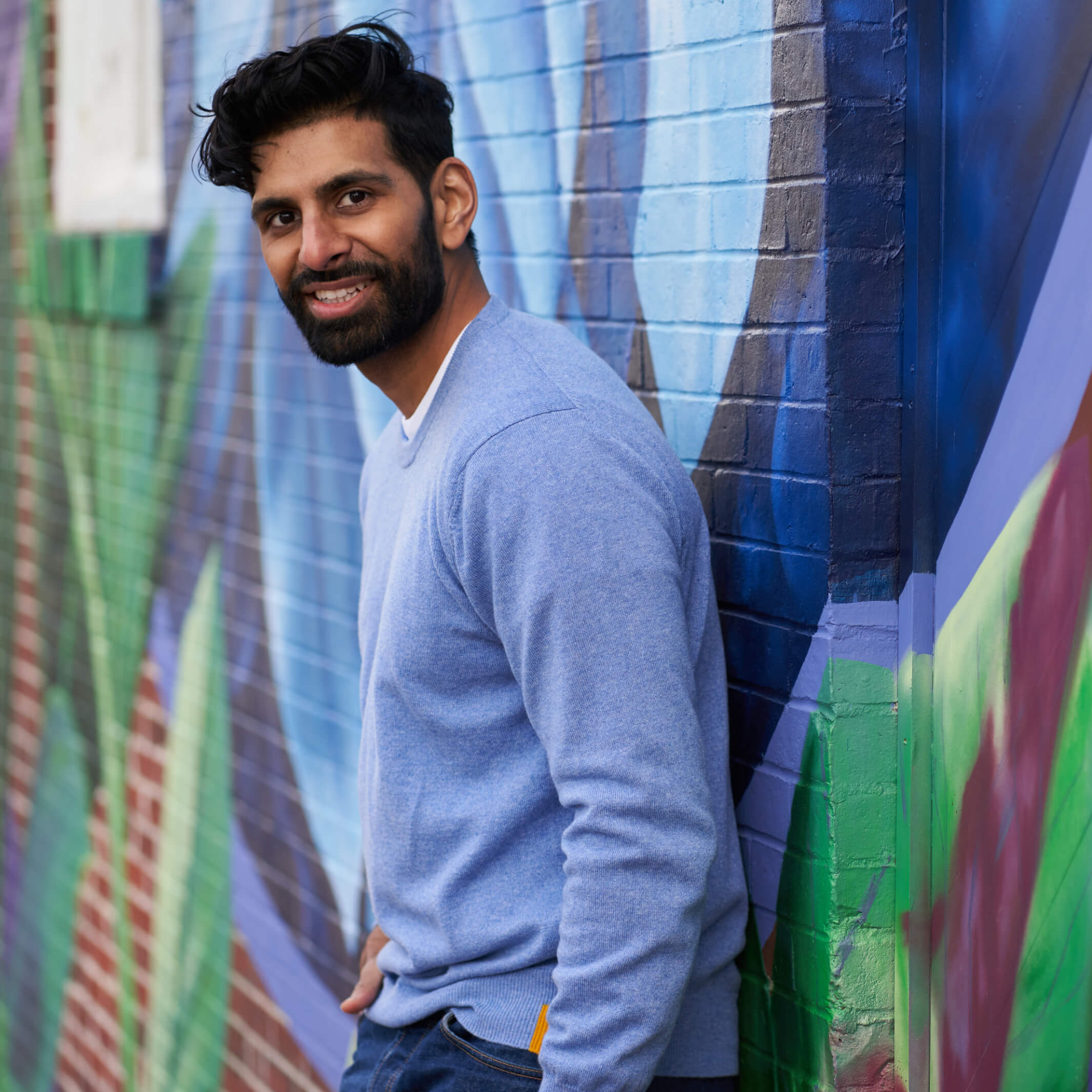 Billie Todd Two Ply Cashmere Crewneck Made in Scotland #color_stitch