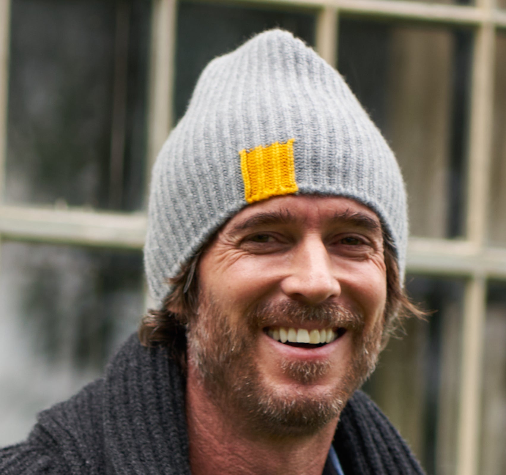 The George 8 Ply Cashmere Beanie - Billie Todd #color_grey-flannel
