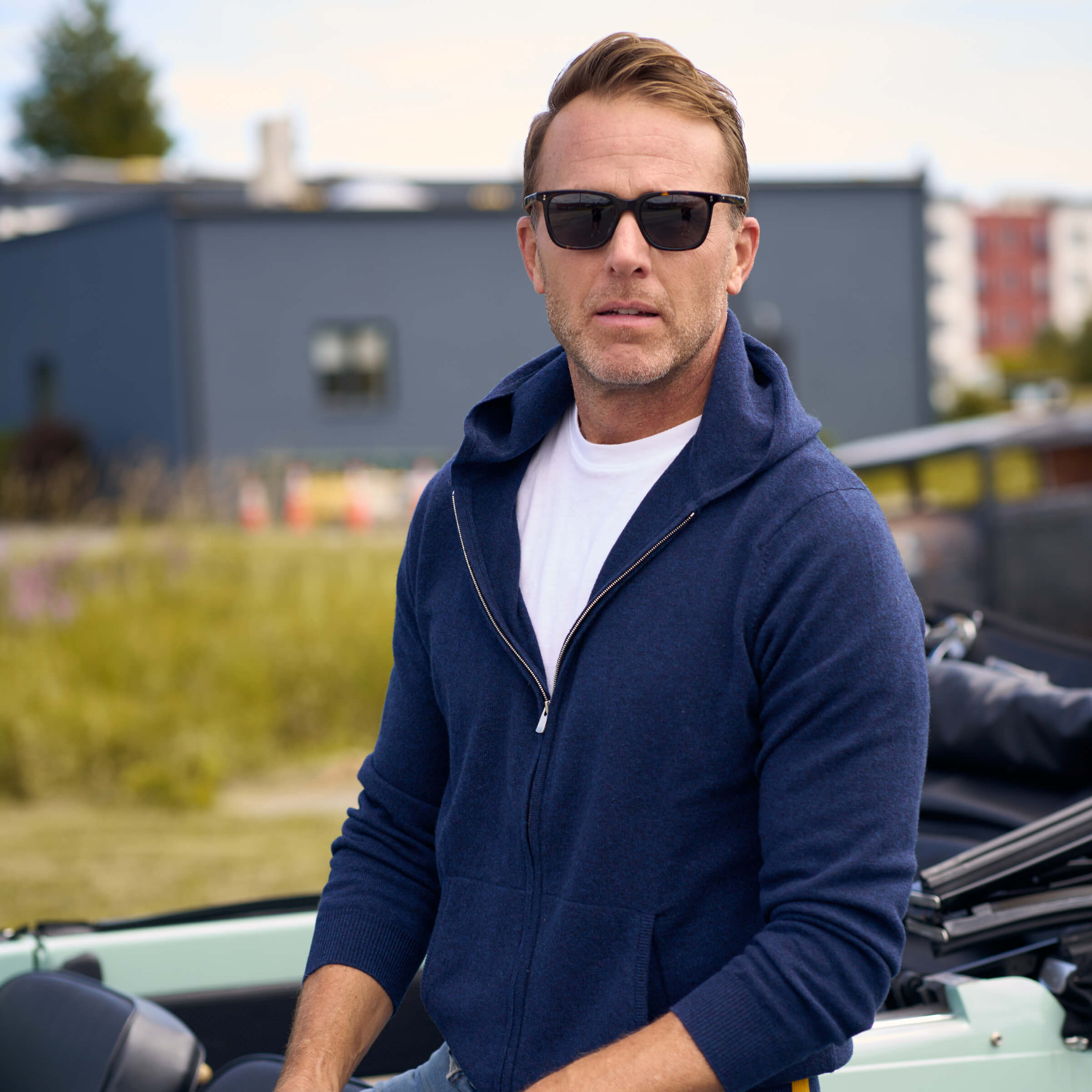 Billie Todd 100% Cashmere Hoodie Ink Well#color_ink well