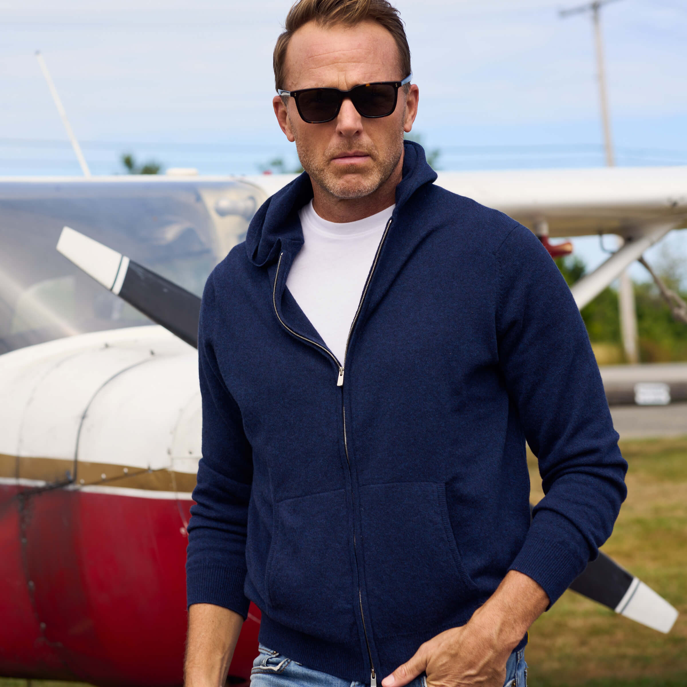 Billie Todd 100% Cashmere Hoodie Ink Well#color_ink well