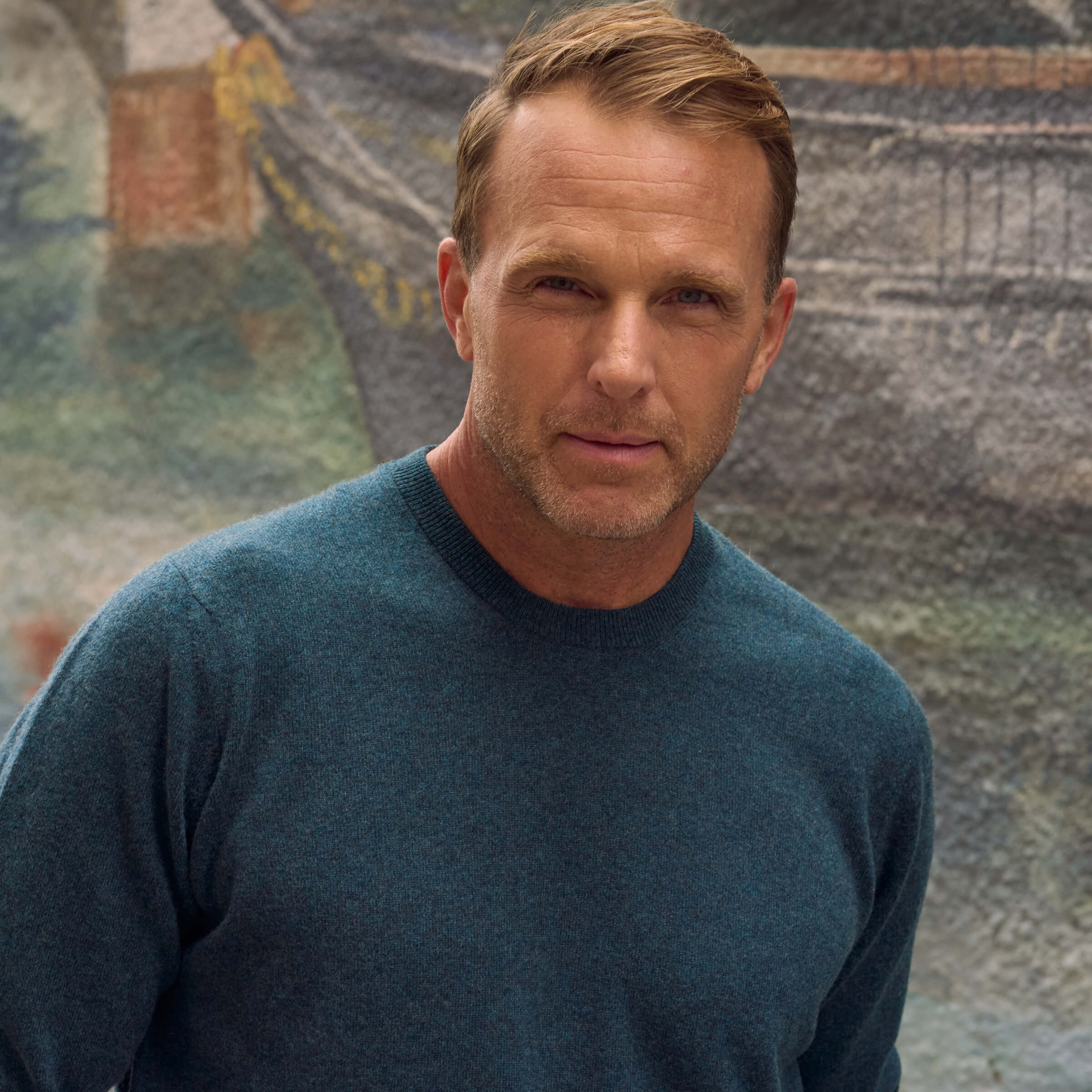 Billie Todd Two Ply Cashmere Crewneck Made in Scotland #color_lugano