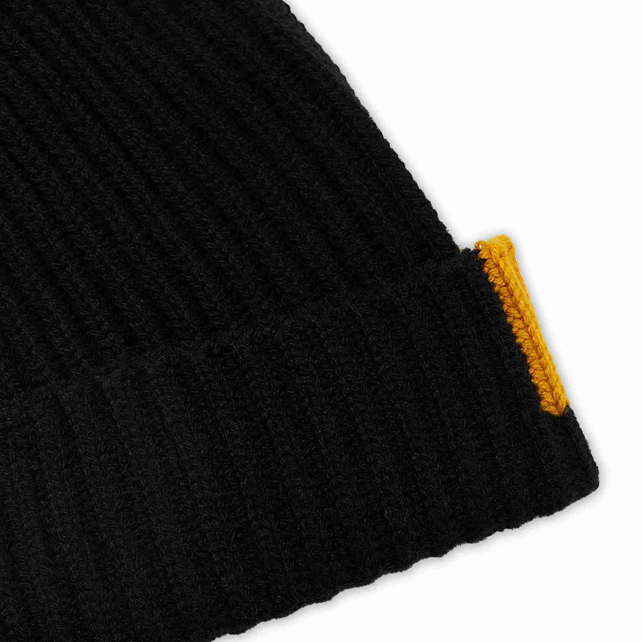 The George 8 Ply Cashmere Beanie - Billie Todd #color_black