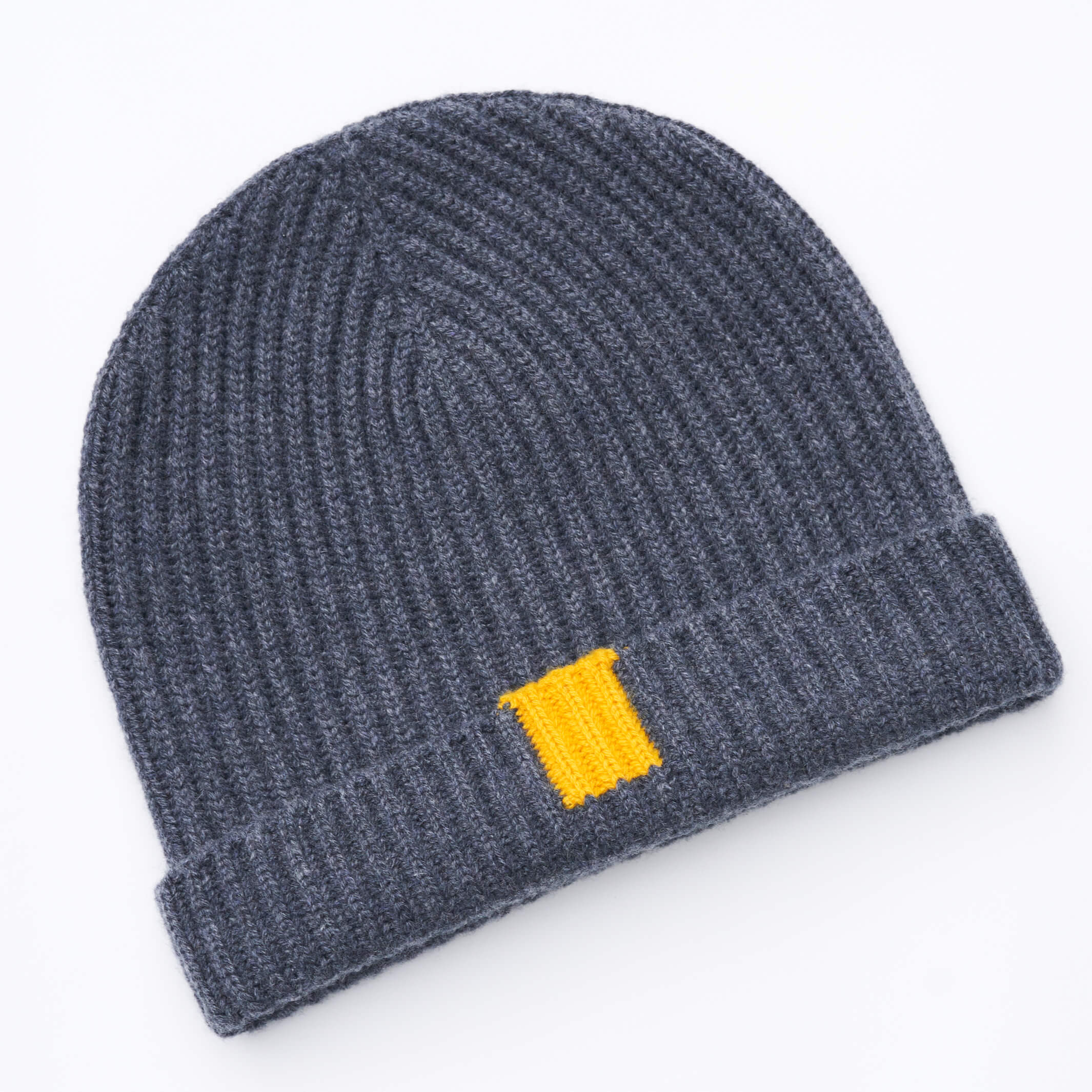 The George 8 Ply Cashmere Beanie - Billie Todd #color_titanium