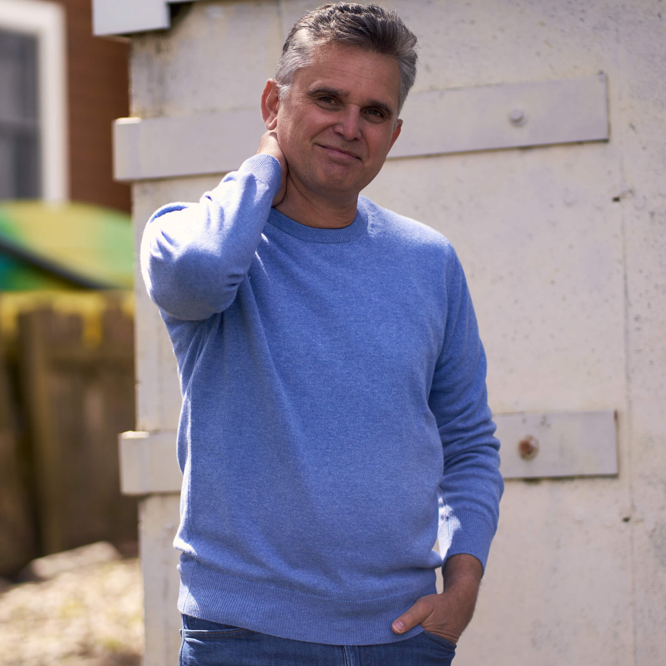 Billie Todd Two Ply Cashmere Crewneck Made in Scotland #color_stitch