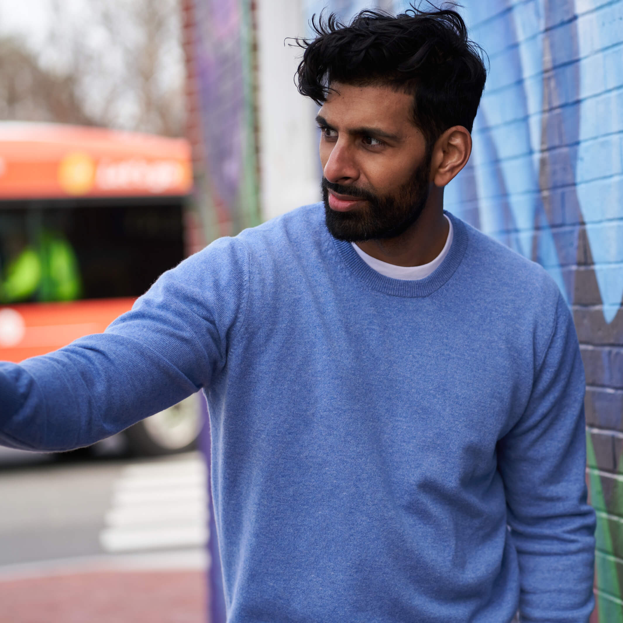 Billie Todd Two Ply Cashmere Crewneck Made in Scotland #color_stitch