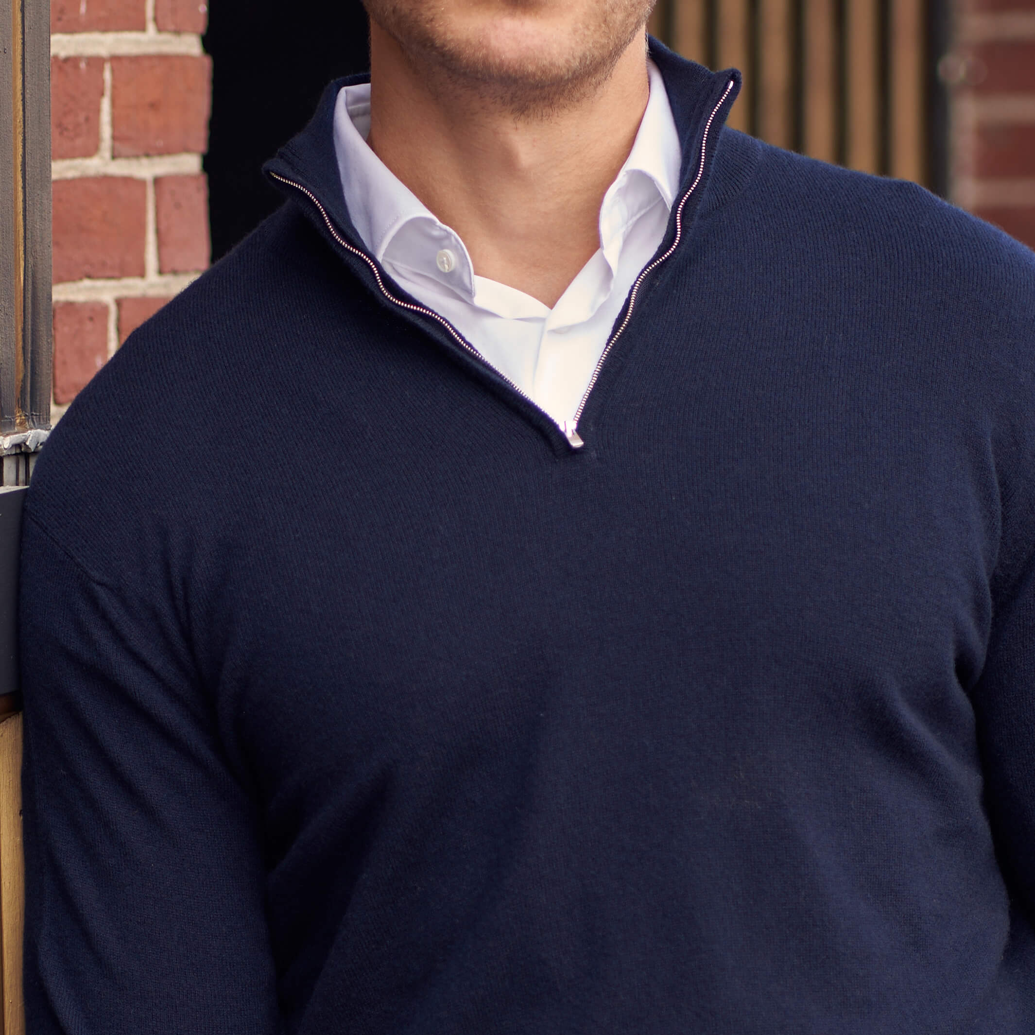 The Leo 2-ply Cashmere Quarter Zip Sweater – Billie Todd