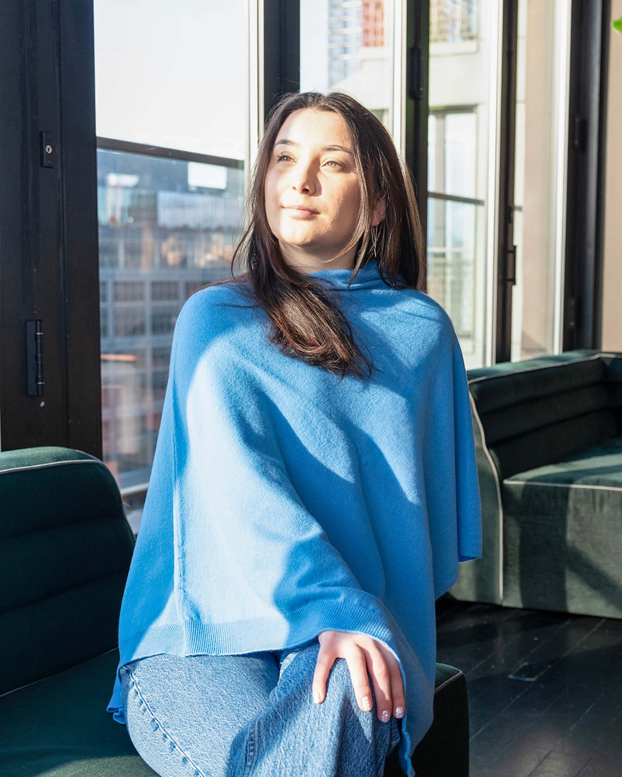 Billie Todd Two-Ply Cashmere Womens Shawl - Saxon