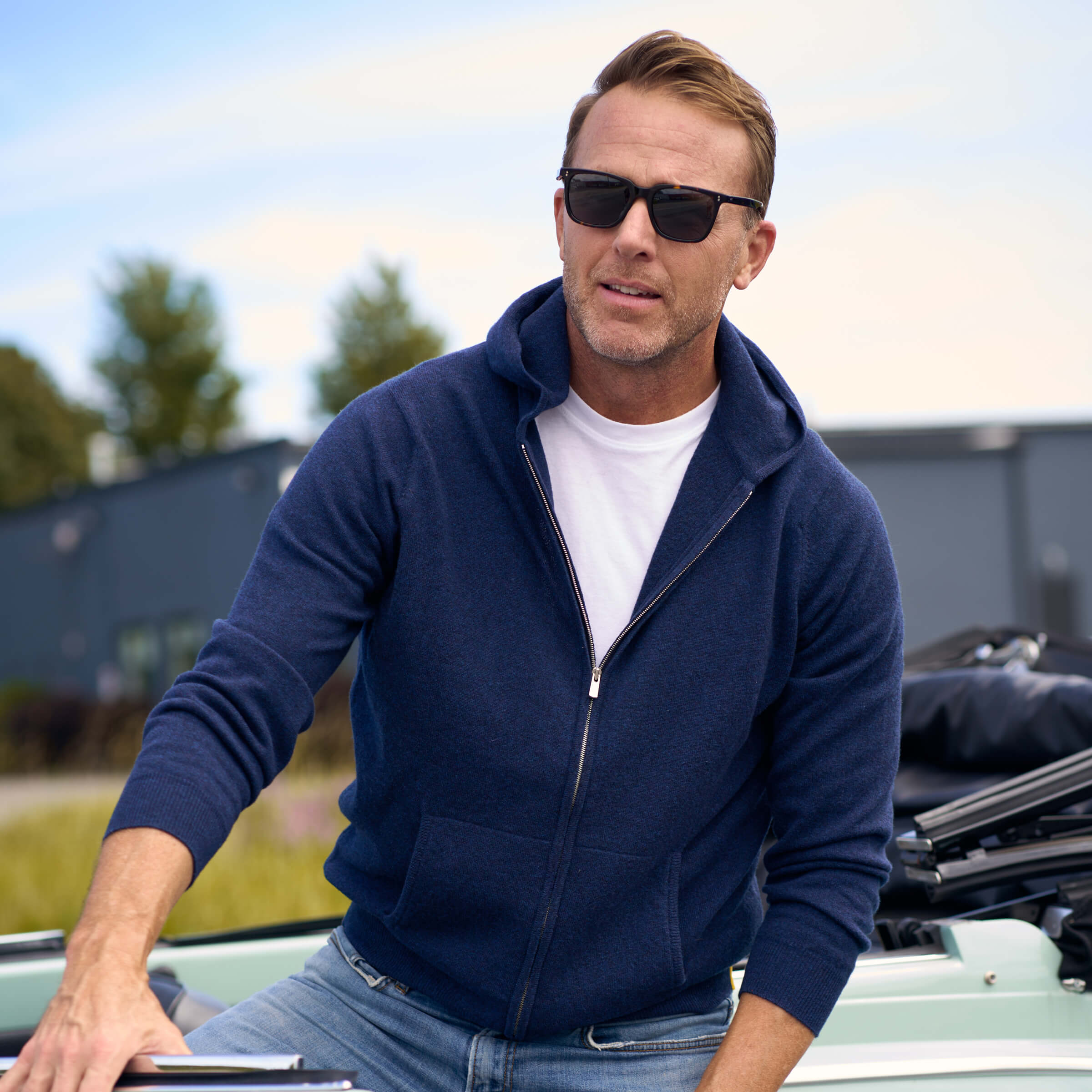 Billie Todd 100% Cashmere Hoodie Ink Well#color_ink well