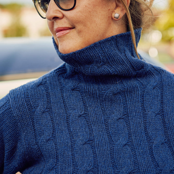 Billie Todd 100% Cashmere Four-Ply Funnel Neck Indigol#color_indigo