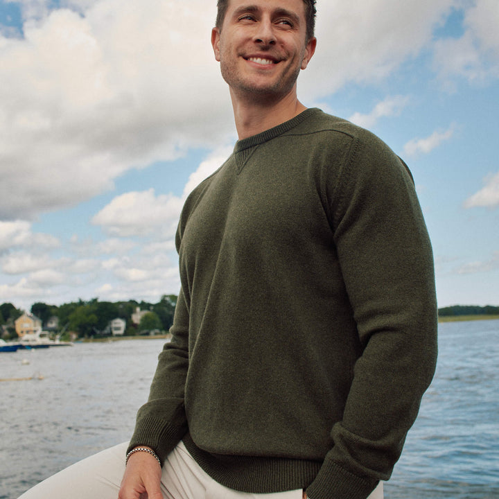 Billie Todd 100% Cashmere Four-Ply Sweatshirt Made in Scotland#color_loden