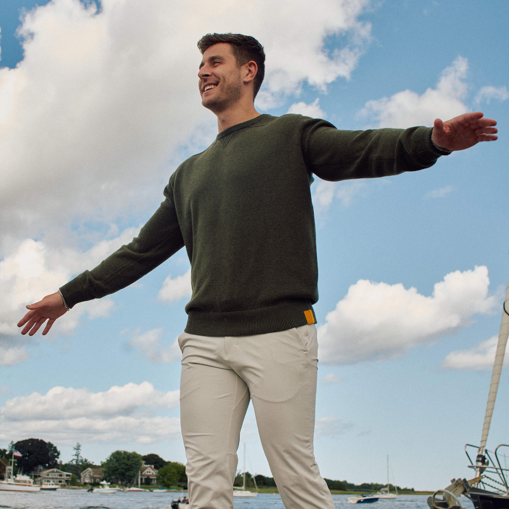 The Loden Sport Crewneck 4 Ply 100% Cashmere Sweater