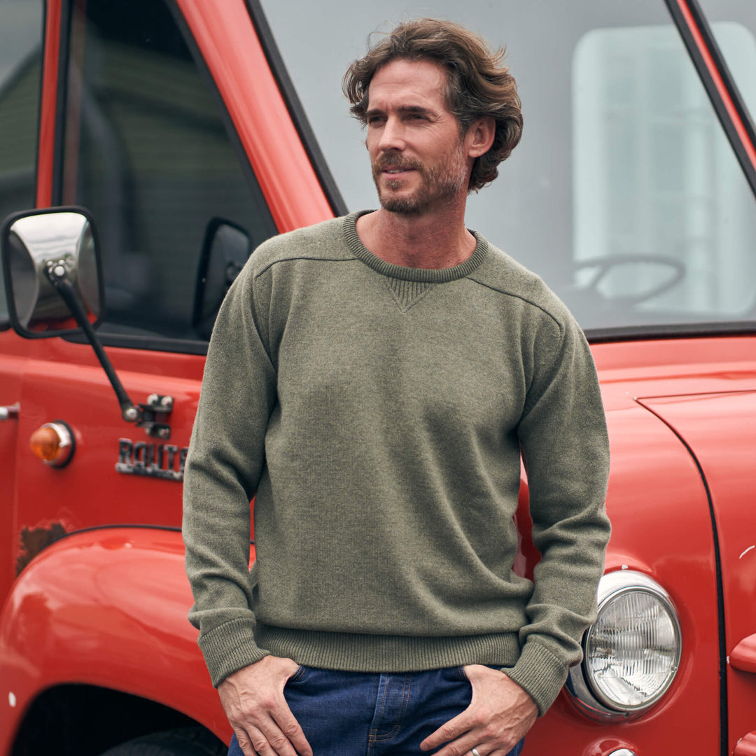 Billie Todd 100% Cashmere Four-Ply Sweatshirt Made in Scotland#color_moss