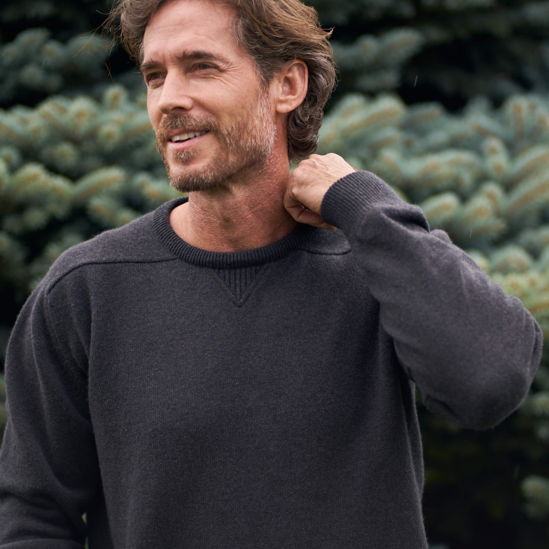 Loden 4-Ply Cashmere Sport Crewneck – Made in Scotland