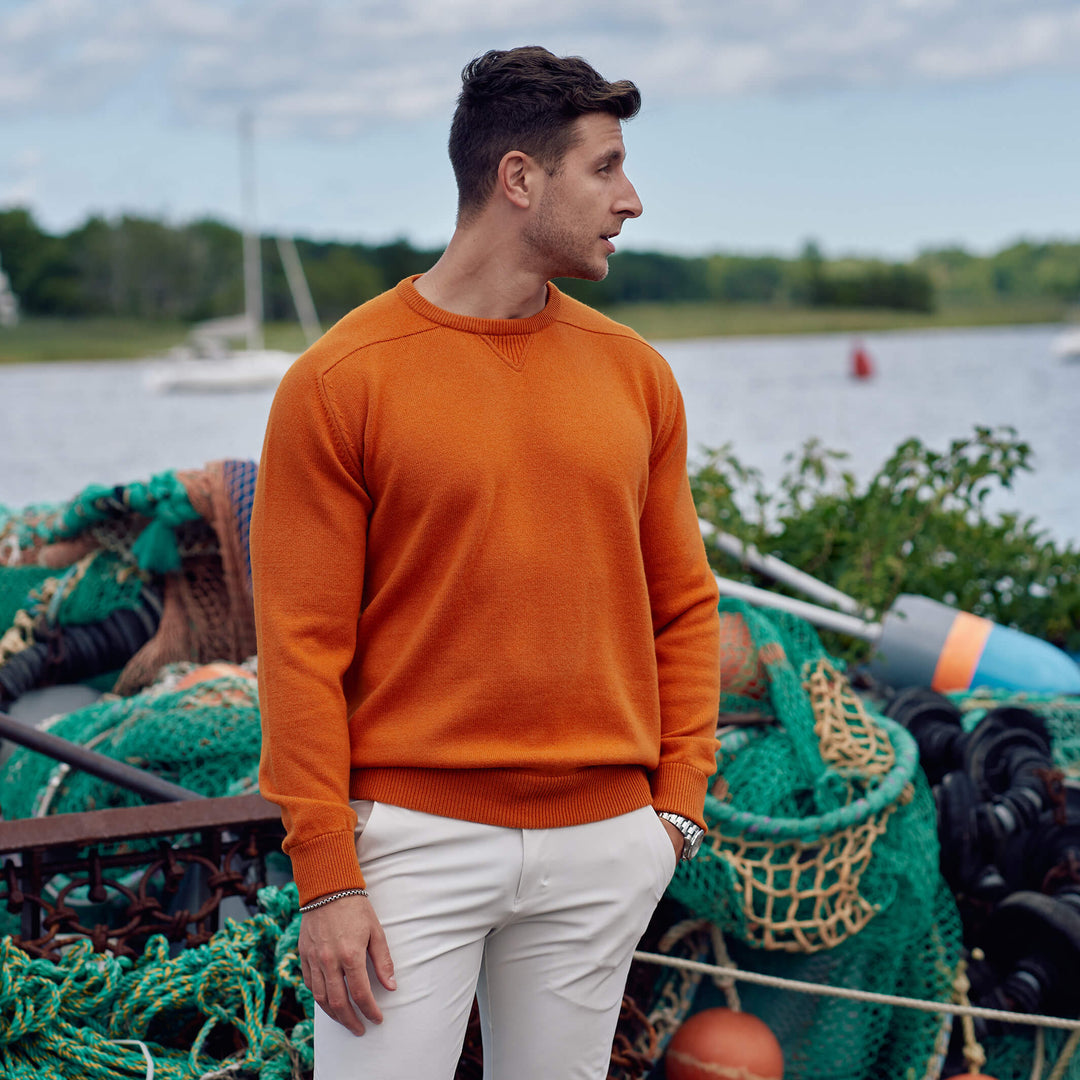 Billie Todd 100% Cashmere Four-Ply Sweatshirt Made in Scotland#color_spice