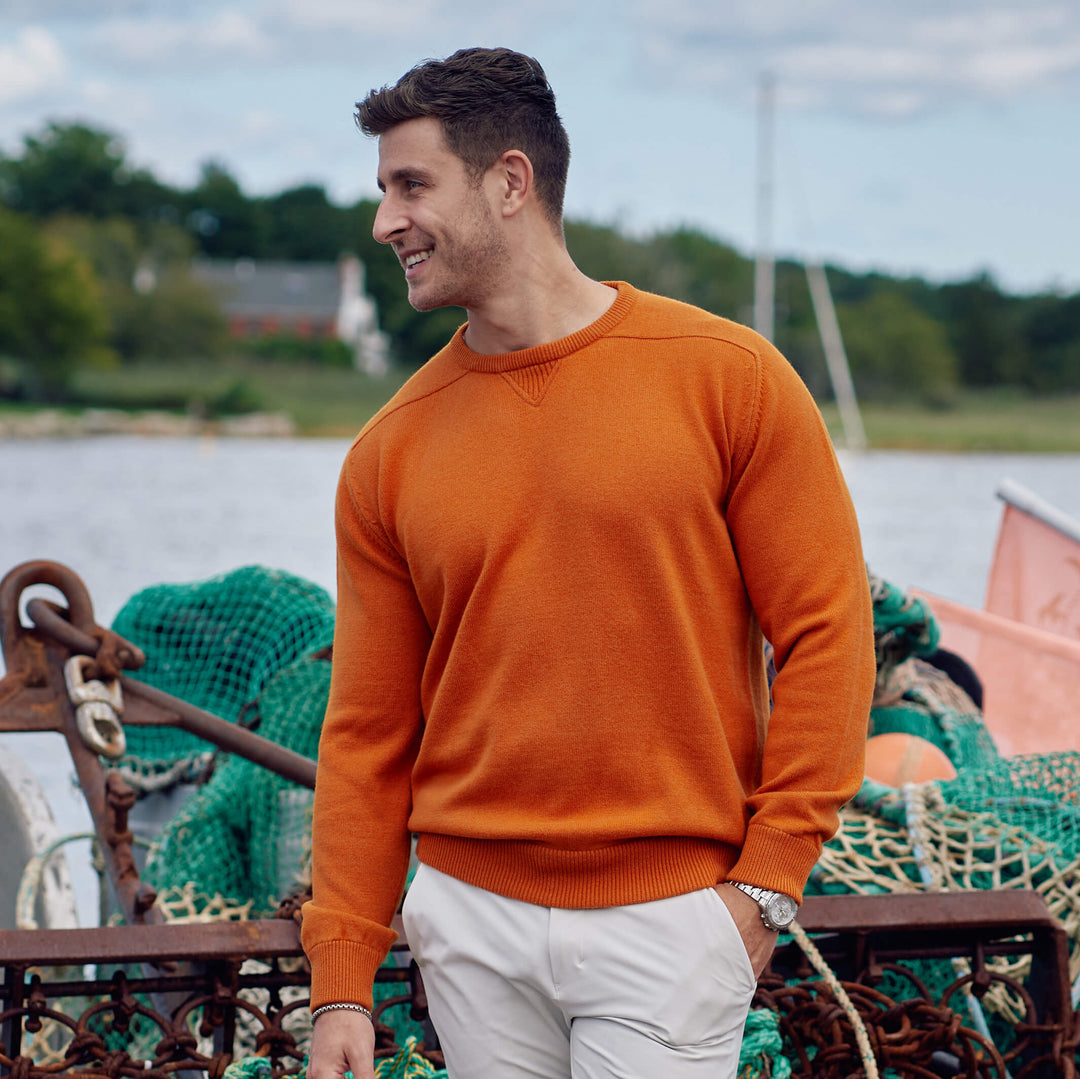 Billie Todd 100% Cashmere Four-Ply Sweatshirt Made in Scotland#color_spice