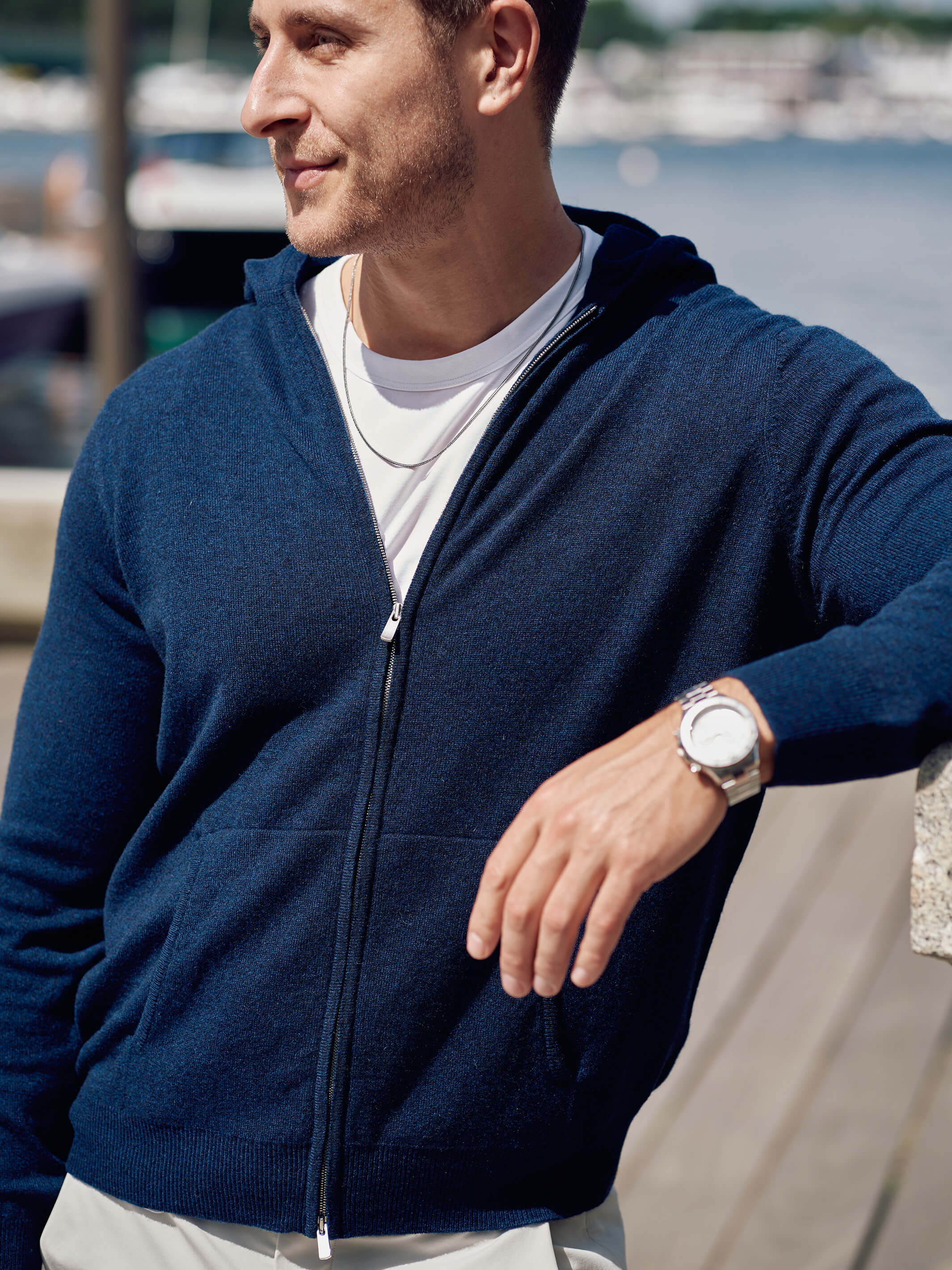 Billie Todd Two-ply Cashmere Hoodie-Inkwell