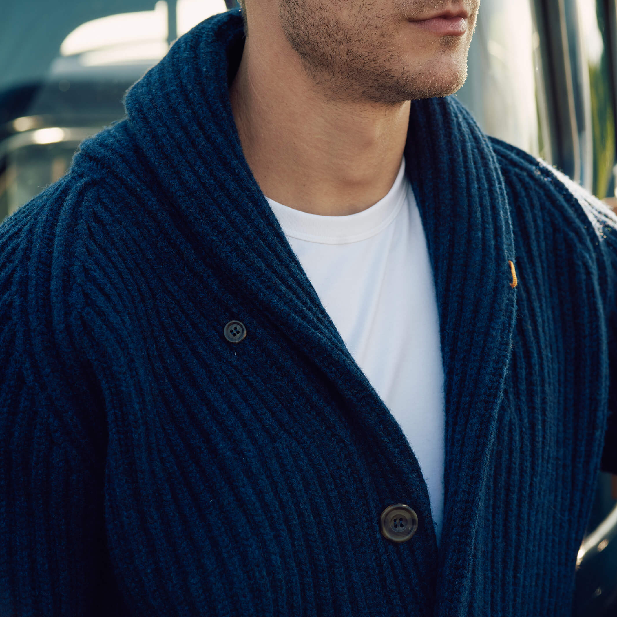 The James 6-Ply Lambswool Shawl Cardigan | Billie Todd