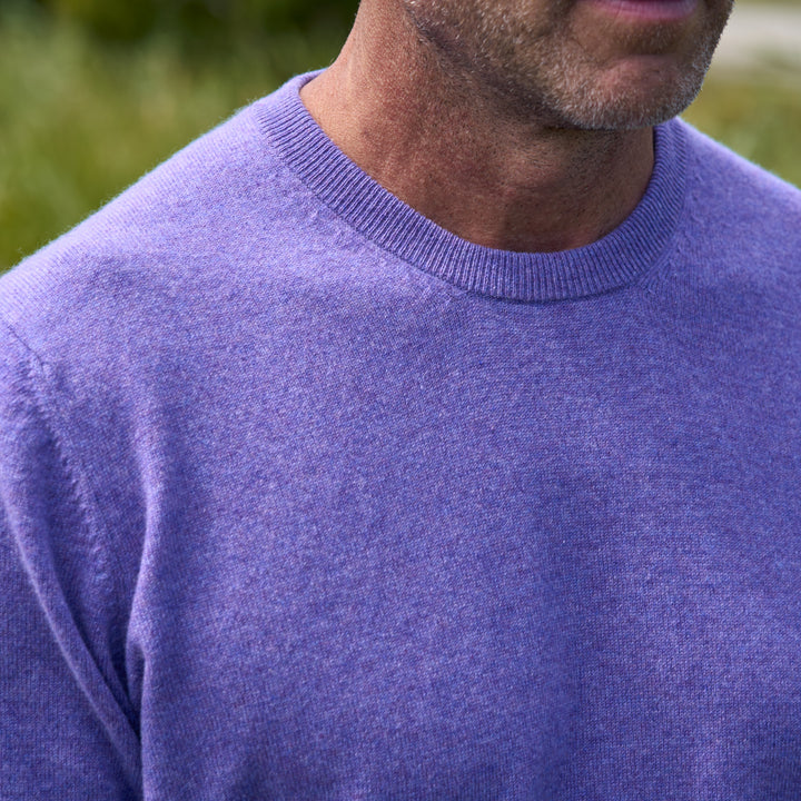 Billie Todd Two Ply Cashmere Crewneck Made in Scotland #color_thistle