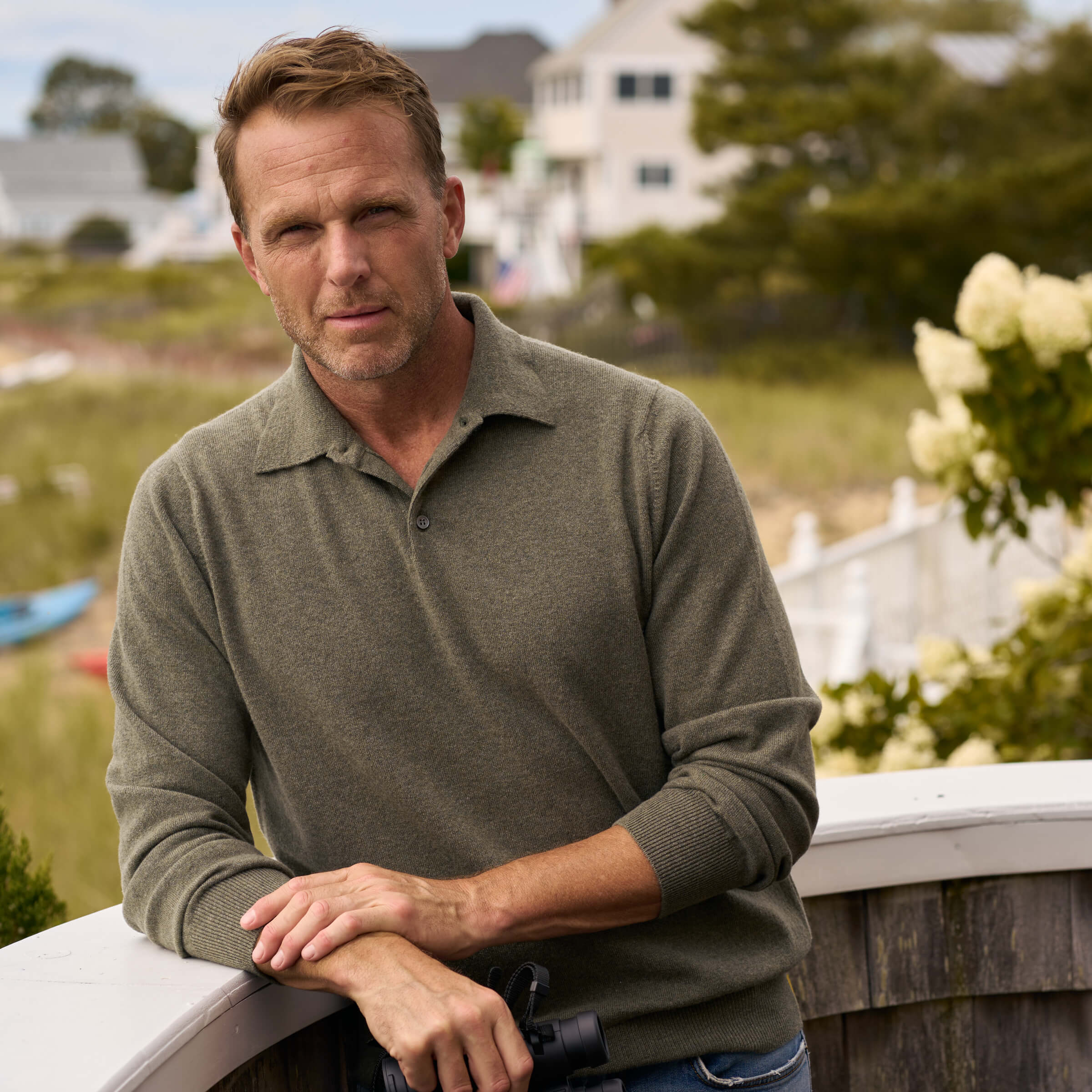 トップス Cashmere Middle Gauge Polo Collar Sweate apresse-cashmere-middle-gauge-