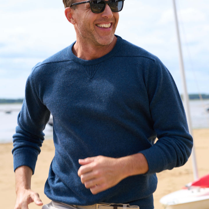 Billie Todd 100% Cashmere Four-Ply Sweatshirt Made in Scotland#color_japanese-blue
