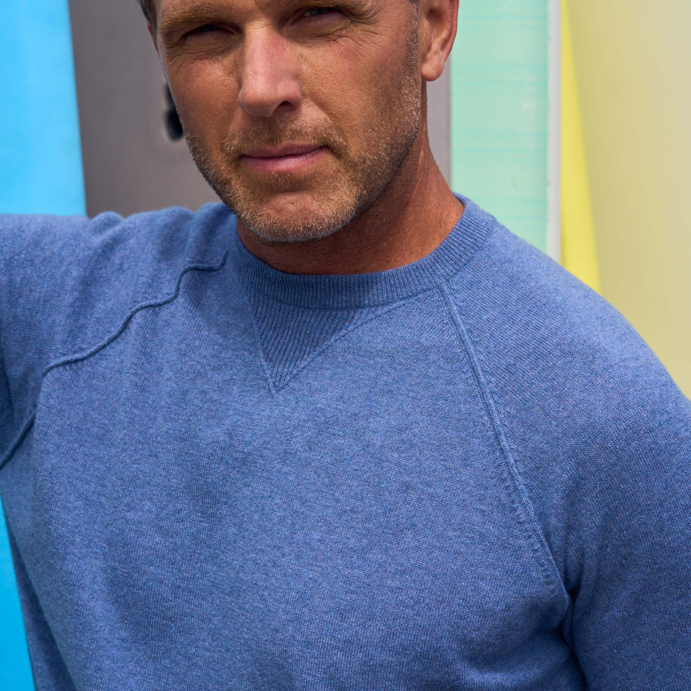 Billie Todd Cashmere Cotton Crew Sweatshirt Jean#color_jean