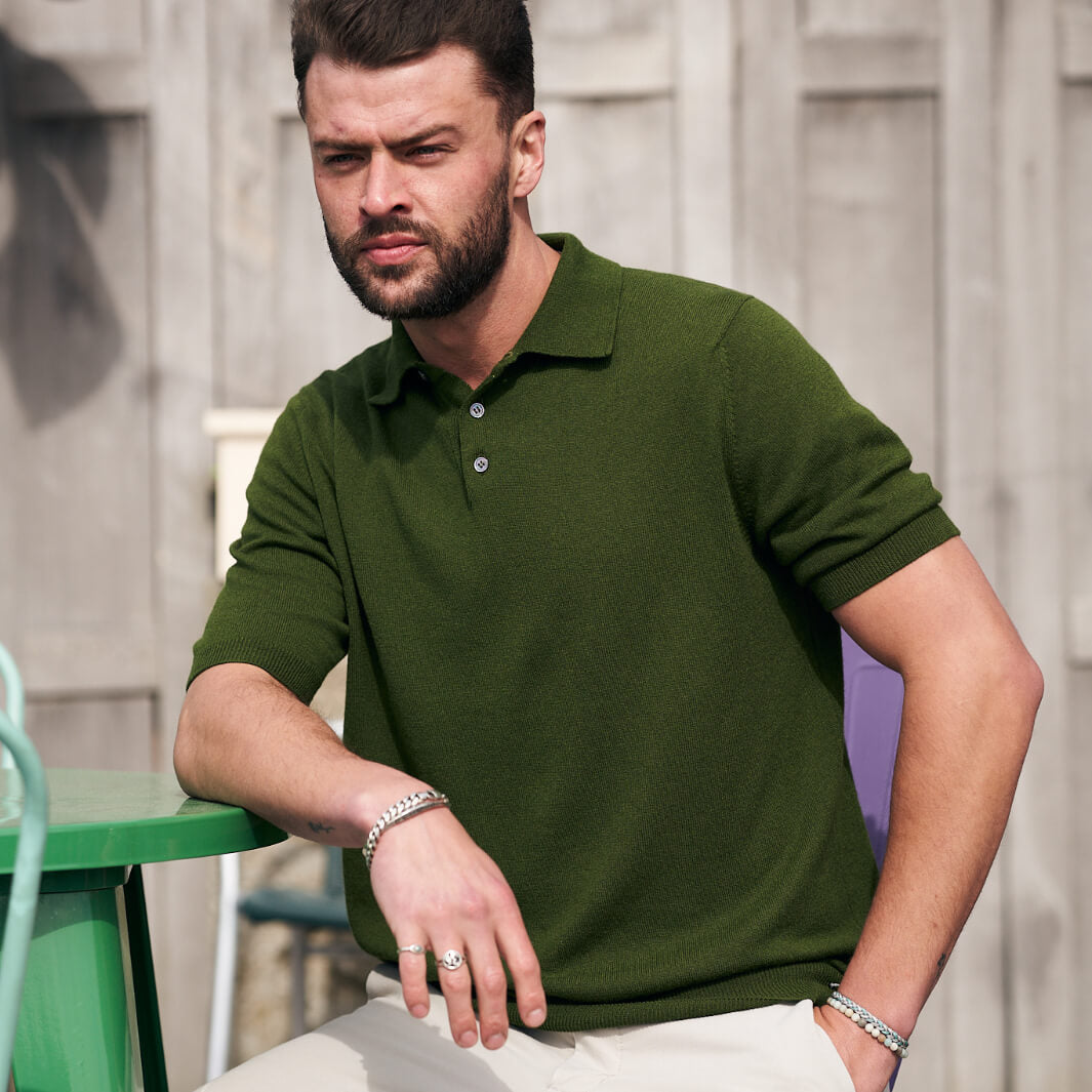 Cashmere And Cotton Blend Short-Sleeved Polo - Ready to Wear