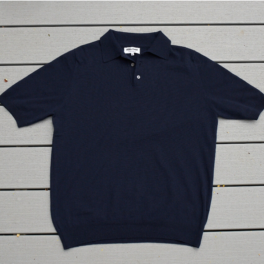 Cashmere and Cotton Blend Short-sleeved Polo