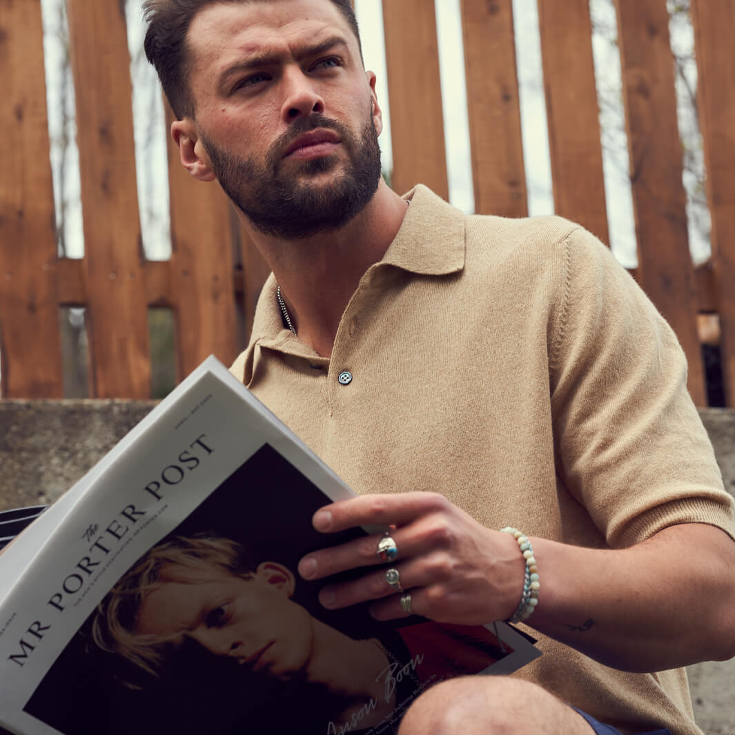 Billie Todd Cashmere Cotton Polo Sandstorm#color_sandstorm