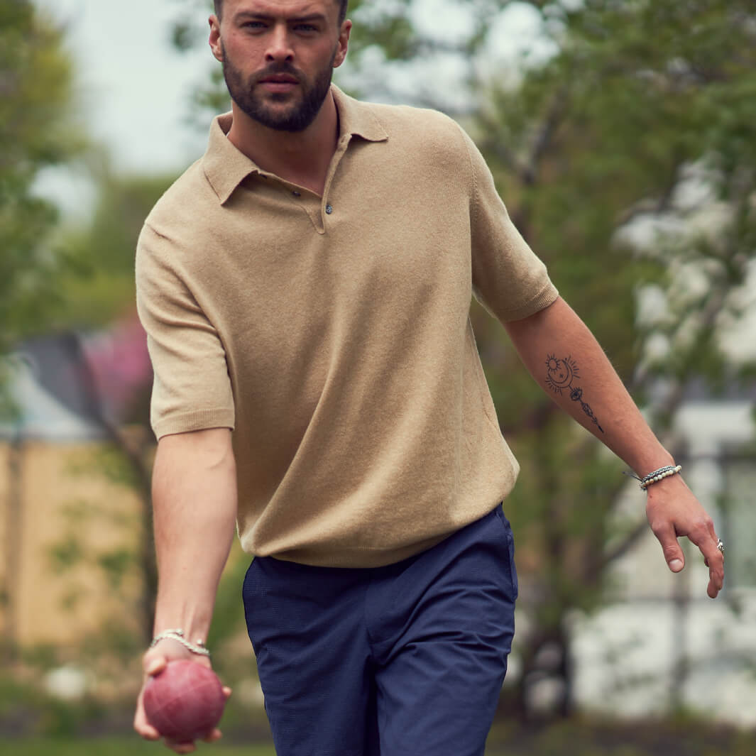 Billie Todd Cashmere Cotton Polo Sandstorm#color_sandstorm