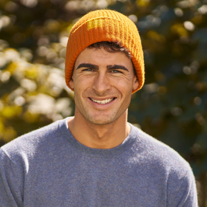 The George 8 Ply Cashmere Beanie - Billie Todd #color_spice