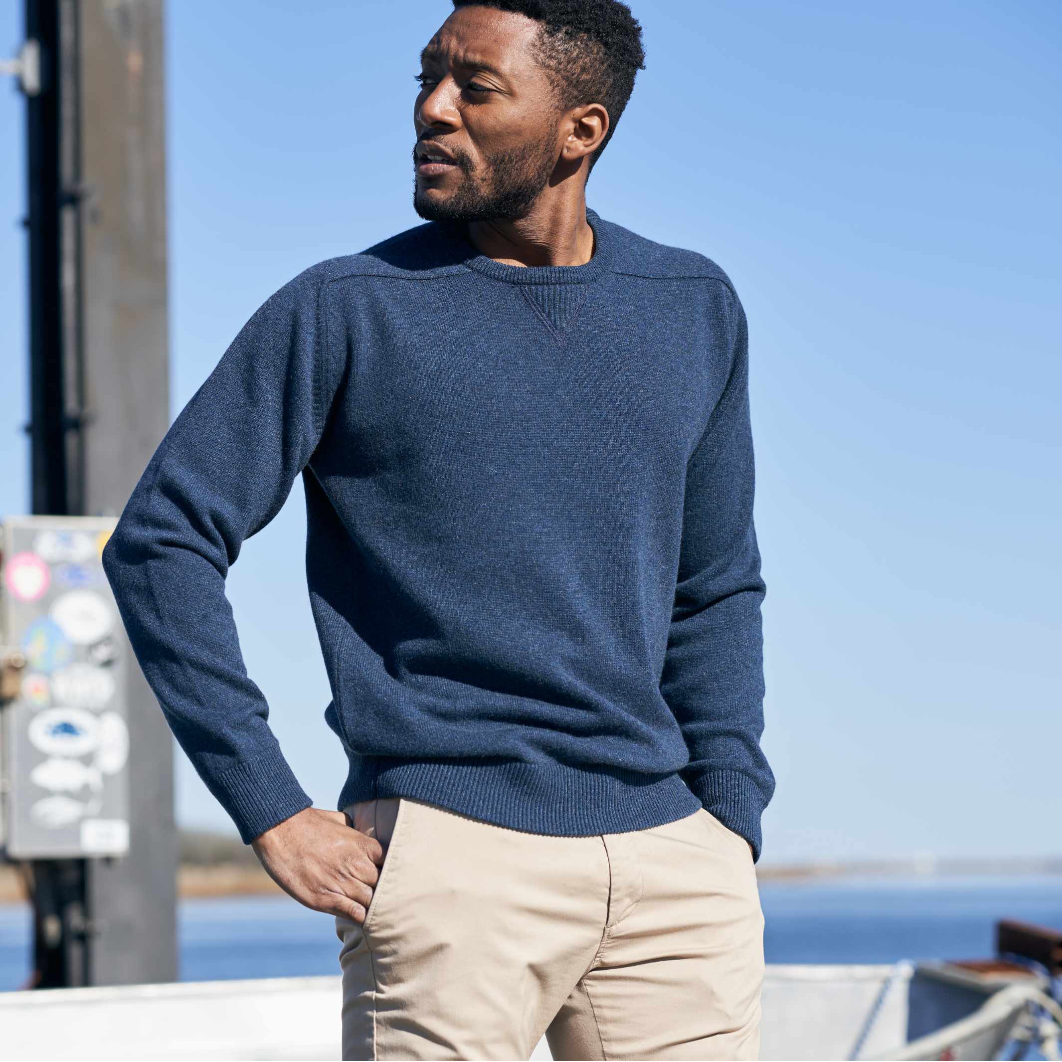 Billie Todd 100% Cashmere Four-Ply Sweatshirt Made in Scotland#color_japanese blue