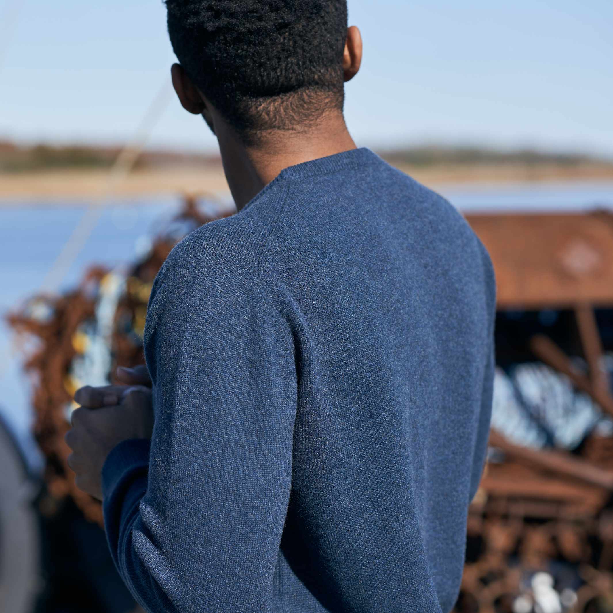 Billie Todd 100% Cashmere Four-Ply Sweatshirt Made in Scotland#color_japanese blue