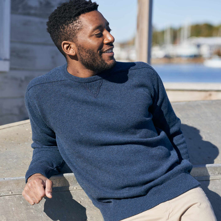 Billie Todd 100% Cashmere Four-Ply Sweatshirt Made in Scotland#color_japanese-blue