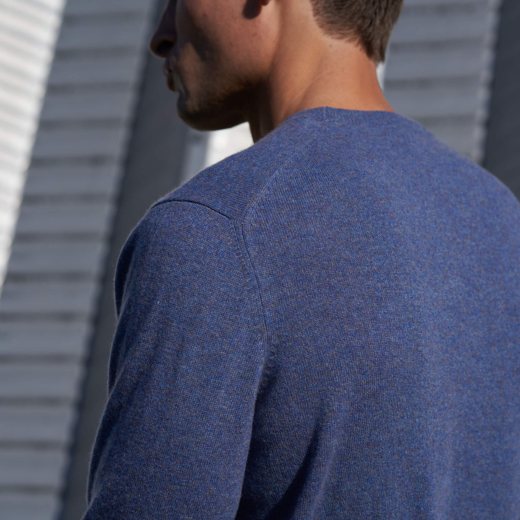 Billie Todd Two Ply Cashmere Crewneck Made in Scotland #color_castle