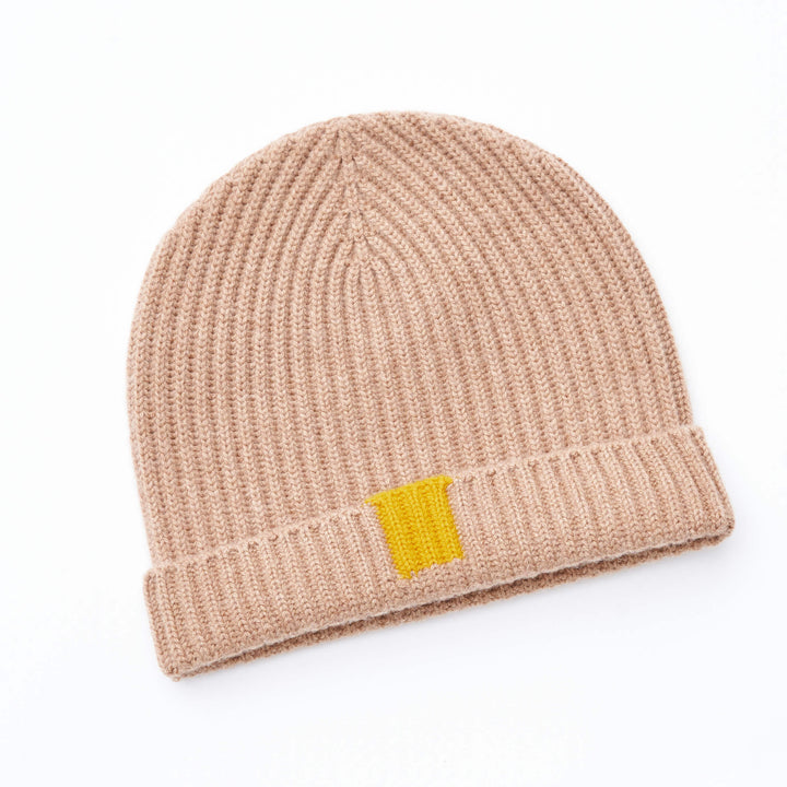The George 8 Ply Cashmere Beanie - Billie Todd #color_camel