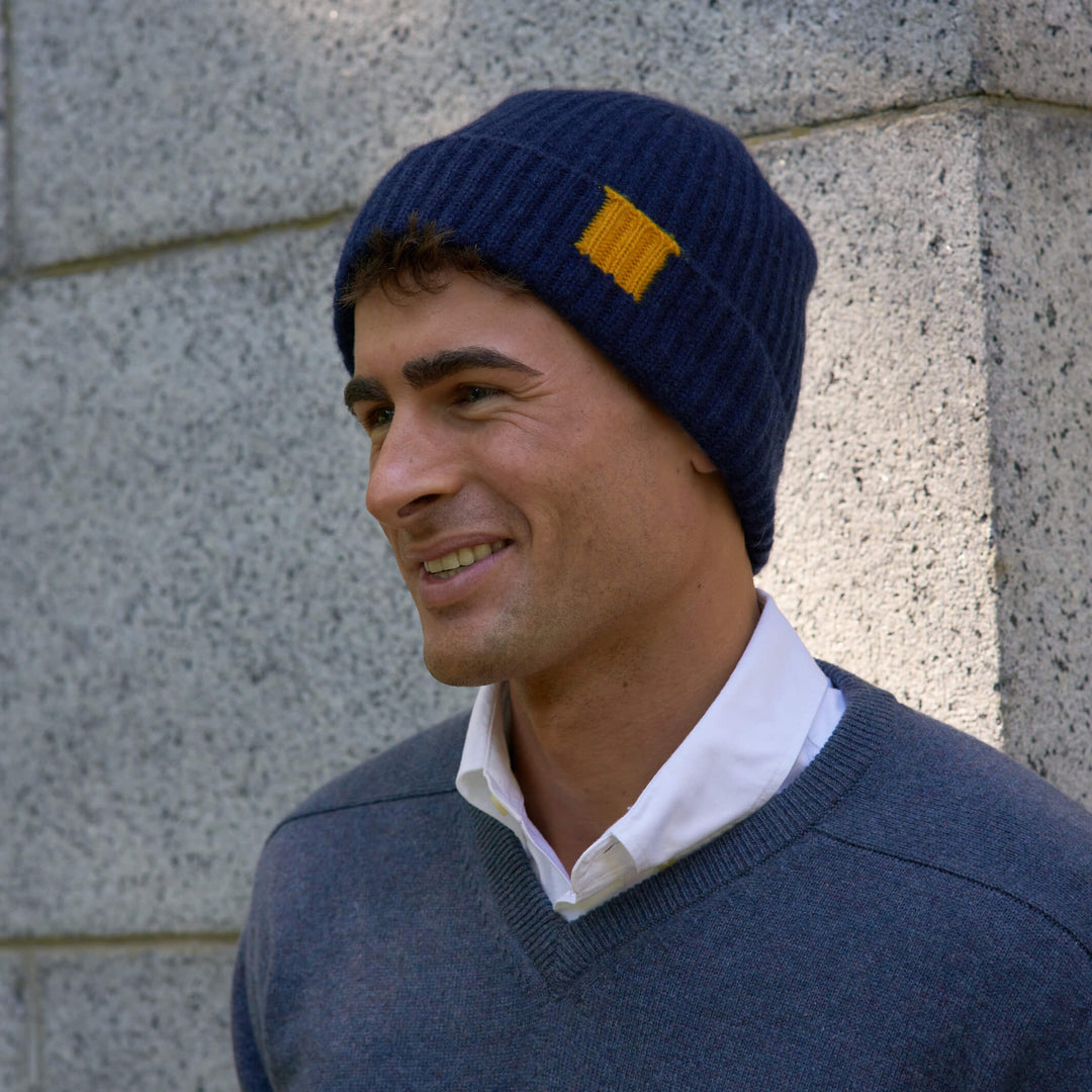 The George 8 Ply Cashmere Beanie - Billie Todd #color_cosmos